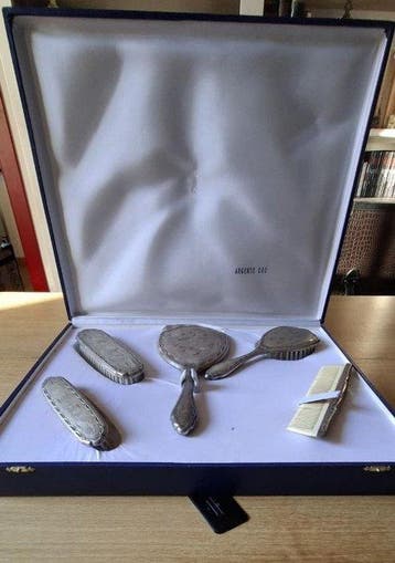 Art Deco Toiletset - .800 zilver - Art Deco zilver 800