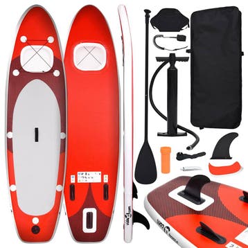 vidaXL Stand Up Paddleboardset opblaasbaar 300x76x10 cm rood, Verzenden, Nieuw