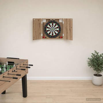 vidaXL Dartbord Kabinet Artisanaal eiken 56 x 12 x 53,5 cm, Verzenden, Nieuw