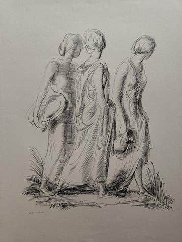 Andreas Paul Weber (1893-1980) - Der Gang zur Quelle