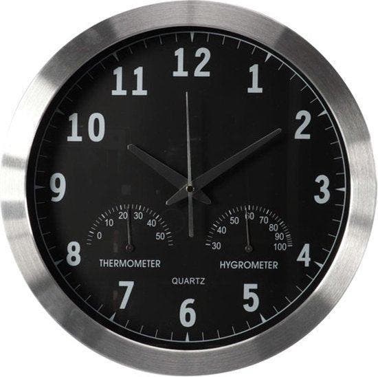 2dekans | Perel Wandklok, rond, analoog, 35,5 cm,, Huis en Inrichting, Woonaccessoires | Klokken, Zo goed als nieuw, Ophalen of Verzenden
