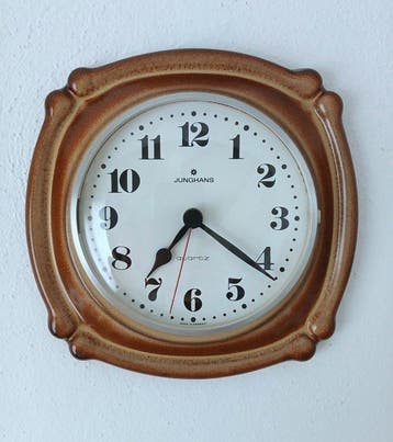 wandklok - Junghans, Germany - Vintage Keramiek - 1970-1980