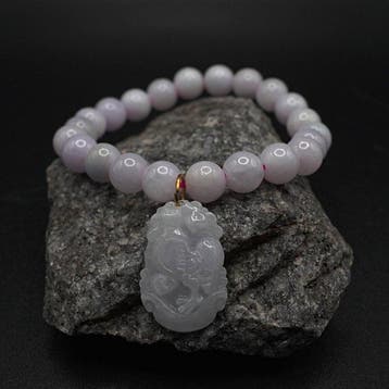 NGTC-gecertificeerde natuurlijke jadeietarmband -