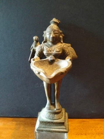Lakshmi-olielamp - Brons - India - Onafhankelijkheidsstrijd