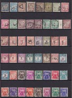 Frankrijk 1893/1946 - Lot van 55 belastingzegels gekozen, Gestempeld