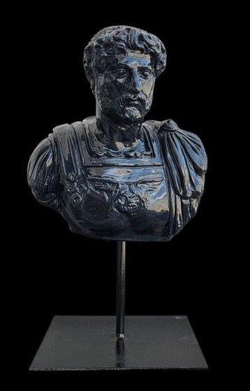 sculptuur, Adriano - 29 cm - marmerpoeder