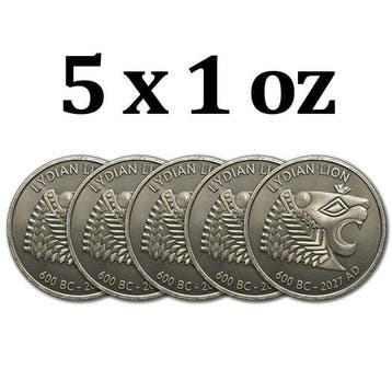Verenigde Staten. 5 x 2027 1 oz Titanium Lydian Lion Round