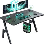 Gaming bureau - Gaming desk - Gaming tafel - 100x50 cm - Zwa, Verzenden, Zo goed als nieuw