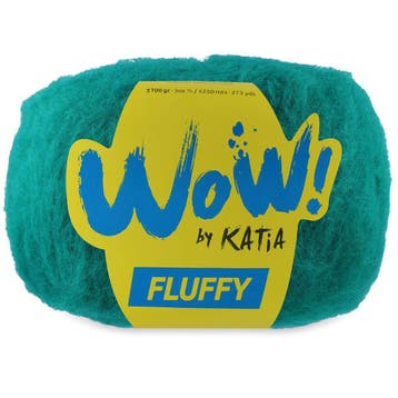Katia WOW Fluffy - 97 Smaragdgroen - Mohair-Look Acryl/Wol, Ophalen of Verzenden, Nieuw