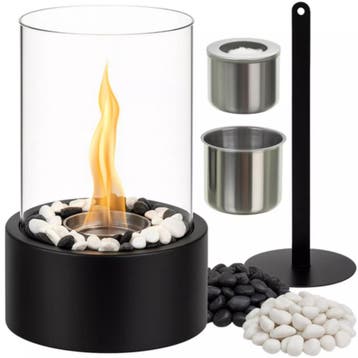 Kaminer bio-ethanol tafelhaard 28×16 cm – zwart & rookvri, Ophalen of Verzenden, Nieuw