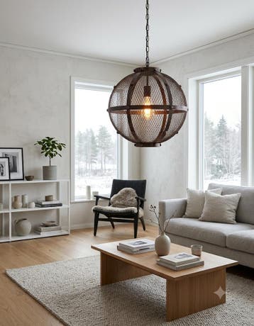 Hanglamp Smeedijzer Zwart - Scaldare Acceglio (Hanglampen), Huis en Inrichting, Lampen | Hanglampen, Ophalen of Verzenden, Nieuw