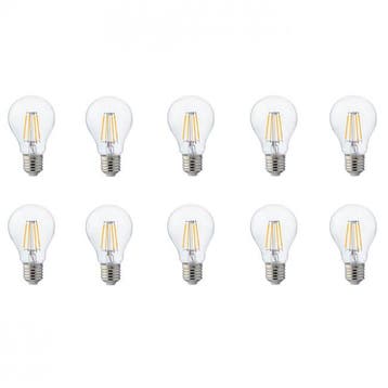Voordeelpak LED Lamp 10 Pack - Filament - E27 Fitting - 4W -, Ophalen of Verzenden, Nieuw, E27 (groot), Led-lamp