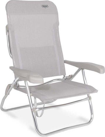 Crespo - Strandstoel - AL/223 - Licht grijs, Caravans en Kamperen, Kampeeraccessoires, Verzenden, Nieuw