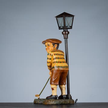 Lamp met  een golfspeler, Ophalen of Verzenden
