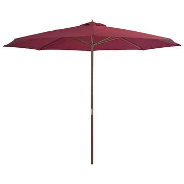 Grote Parasol 350cm - Bordeaux Rood | Laatste Stuk!, Ophalen of Verzenden, Nieuw, 3 tot 4 meter, Stokparasol