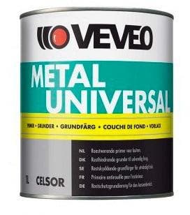 Primer - Grondverf - IJzermenie - Veveo Metal Universal -..., Nieuw, Ophalen of Verzenden, Verf, Grijs