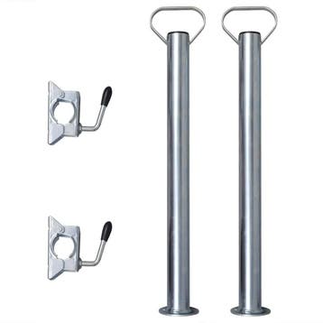 vidaXL 2 steunbuizen met 2 klemmen voor 48 mm neuswiel, Verzenden, Nieuw