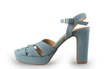 Manfield Sandalen in maat 38 Blauw, Sandalen of Muiltjes, Zo goed als nieuw, Manfield, Verzenden
