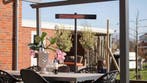 Donker staande terrasverwarmer zwart 2500 watt, Verzenden, Nieuw