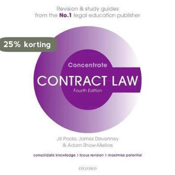 Contract Law Concentrate - Jill Poole 9780198840442, Verzenden, Gelezen, Jill Poole