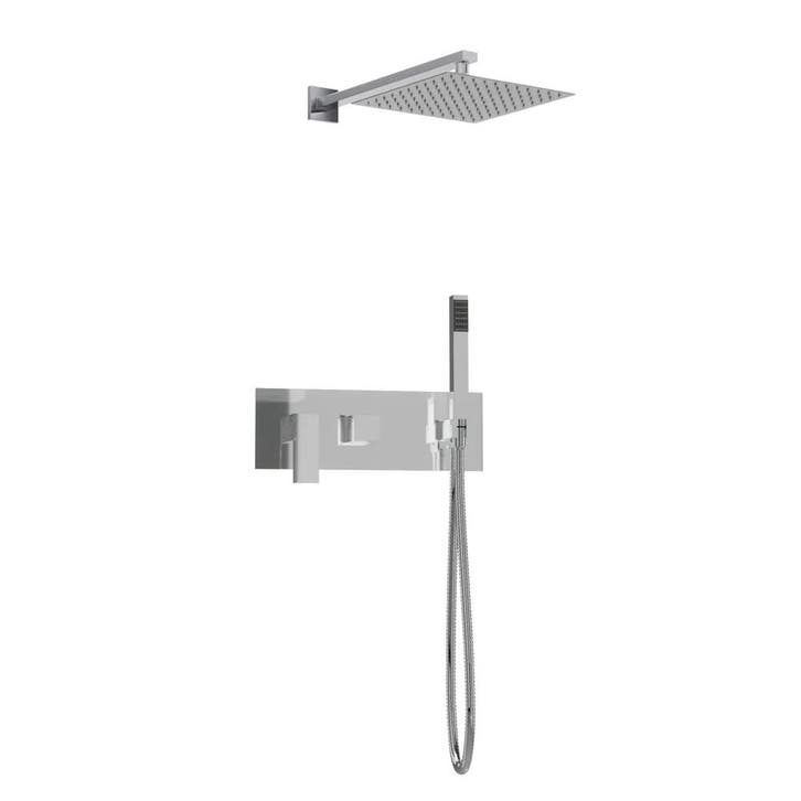 Vierkante inbouw regendouche met wandarm 25cm douchekop, Doe-het-zelf en Verbouw, Sanitair, Verzenden