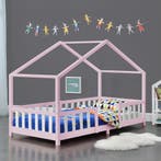Kinderbed Treviolo met uitvalbeveiliging 90x200 cm roze en w, Kinderen en Baby's, Kinderkamer | Bedden, Verzenden, Nieuw