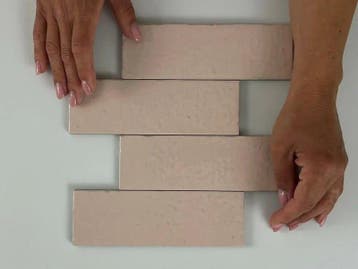Wandtegel Equipe Ceramica Kalma Rose Roze Glans 6x18,6, Nieuw, Minder dan 20 cm, 10 m² of meer, Wandtegels