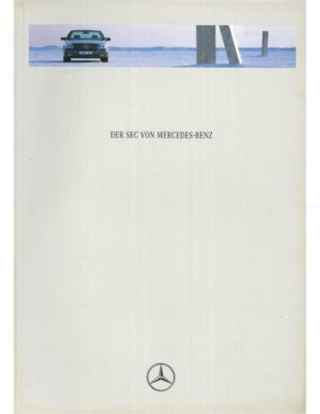 1993 MERCEDES BENZ SEC KLASSE BROCHURE DUITS, Boeken, Nieuw, Author