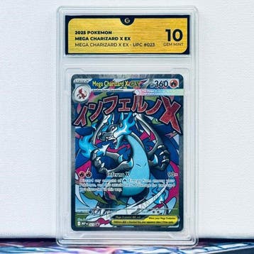 Pokémon Graded card - Mega Charizard 023 - Pokémon - GG 10, Hobby en Vrije tijd, Verzamelkaartspellen | Pokémon, Nieuw