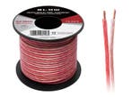 HQ luidsprekerkabel 2 x 2.50 mm transparant/rood op rol 25 m, Ophalen of Verzenden, Nieuw