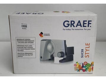 GRAEF - Sliced Kitchen SKS100 - Snijmachine - Gegolfd mes -, Verzenden, Nieuw in verpakking