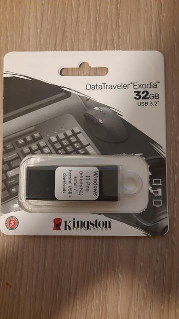 Windows 11 pro-installatie/herstel-kingston usb stick 32gb, Computers en Software, Ophalen of Verzenden, Nieuw, Windows