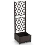 2dekans | Coast Plantenbak met Klimrek - Rotan - 40 x 40 x, Tuin en Terras, Bloembakken en Plantenbakken, Ophalen of Verzenden