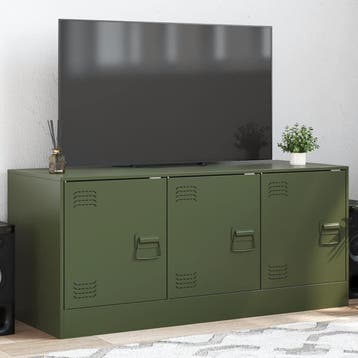 vidaXL Tv-meubel 99x39x44 cm staal olijfgroen, Verzenden, Nieuw, Metaal