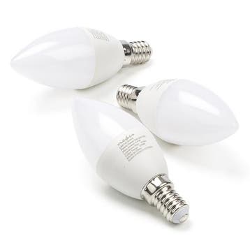 Led lamp E14 | Kaars | Nedis | 3 stuks (4.9W, 470lm, 2700K), Verzenden, Nieuw