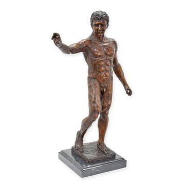 BRONZEN BEELD VAN DAVID hoogte 39 cm (Beeldjes - Decoratie), Verzenden, Nieuw