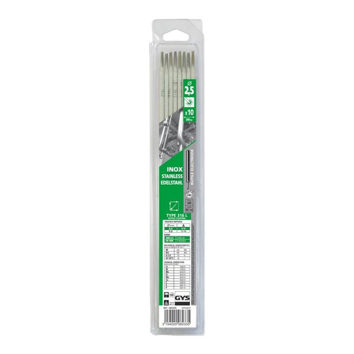 Laselektroden RVS GYS 316LSi 2,5mm blister 10 stuks, Doe-het-zelf en Verbouw, Gereedschap | Lasapparaten, Overige typen, Nieuw