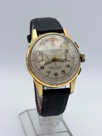 Chronographe Suisse - Landeron Ancre 17 Rubis Antimagnetic -, Nieuw
