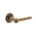 Deurklink L/L Bol met ronde rozet 50x5mm messing getromme..., Ophalen of Verzenden, Nieuw, Koper of Messing, Klink of Kruk