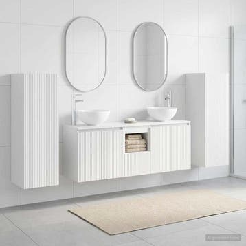 vidaXL Badkamermeubelset 5 st Wit 33 x 34,5 x 100 cm Bewerkt, Verzenden, Nieuw