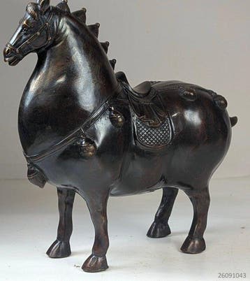 bronzen beeld van een paard - Brons - China (Zonder