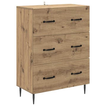 vidaXL Ladenkast Artisanaal eiken 66 x 34,5 x 89,5 cm, Verzenden, Nieuw