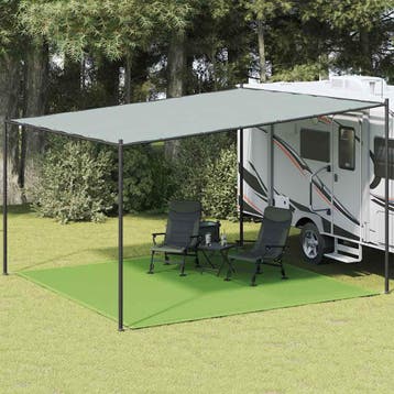 vidaXL Tenttapijt 400x400 cm HDPE lichtgroen, Caravans en Kamperen, Verzenden, Nieuw