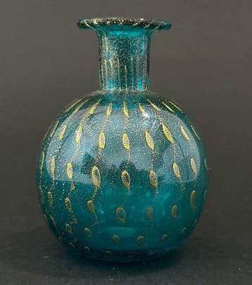 Murano Vasetto Bullicante e Oro 24kt - Anni 60 - Vaas -