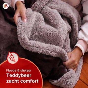 2dekans | Seranova Elektrische Deken XXL - 180x160 cm - 2, Ophalen of Verzenden, Zo goed als nieuw, Bruin
