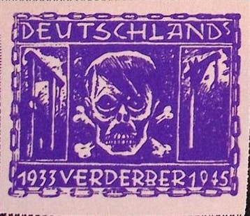 Oostenrijkse 1946 Anti-Fascistische postzegel: doodshoofd..., Verzenden