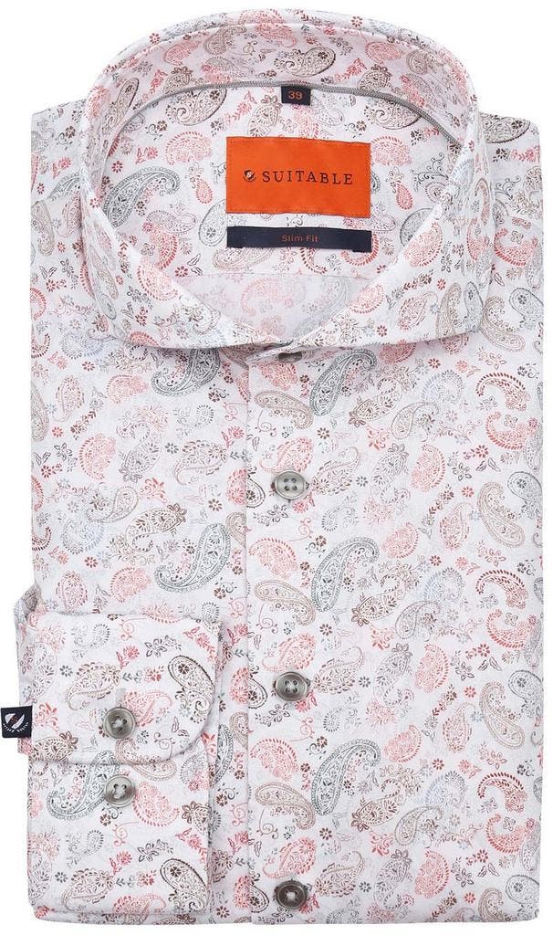 Suitable Melange Overhemd Paisley Multicolour maat 41 Heren, Kleding | Heren, Overhemden, Nieuw, Verzenden