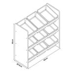 [en.casa] Kinderrek Muxía speelgoedkast 60x62x26,5 cm oceaan, Verzenden, Nieuw