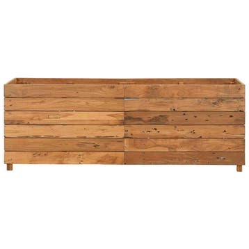 vidaXL Plantenbak verhoogd 150x40x55 cm gerecycled teakhout, Tuin en Terras, Verzenden, Nieuw, Minder dan 60 cm, 30 tot 60 cm