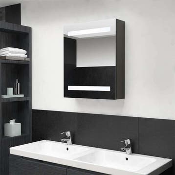 vidaXL Badkamerkast met spiegel en LED 50x14x60 cm, Verzenden, Nieuw